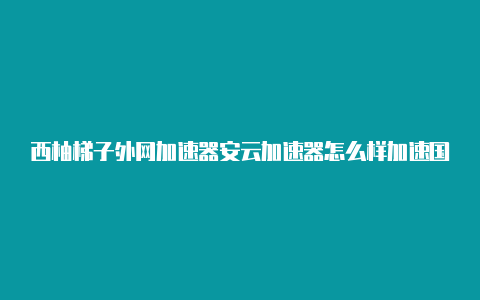 西柚梯子外网加速器安云加速器怎么样加速国外游戏