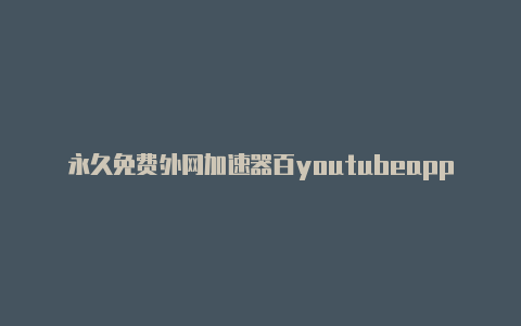 永久免费外网加速器百youtubeapp加速器无弹窗度云